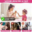 12 Piece Hair Roller Set with Clips, Self Grip Hair Rollers Hair Curler for Long Medium Short Hair, Random Color (3.6cm)