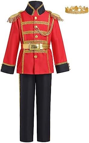Boys Prince Charming Costume - Medieval Royal King Outfit for Toddler Halloween Birthday Fancy Dress Up Small
