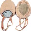 DANCEYOU Pirouette Lyrical Leather Half Sole Ballet Jazz Contemporary Practice Turning Dance Shoes Girls Women Boy Men S