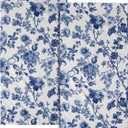 Blue Flowers Hand Towels 14.4 x 28.3 Inch Set of 2 Blue White Decorative Vintage Floral Bathroom Towels Soft Absorbent Microfiber Tea Towel Dish Towel for Sport,Yoga,Gym,Spa