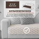 Soft Plush Faux Fur Couch Cover, Fluffy Non Slip Sectional Sofa Covers for 3 Cushion Couch, Furniture Protector Sofa Slipcover(1 PCS 36"x94" White)