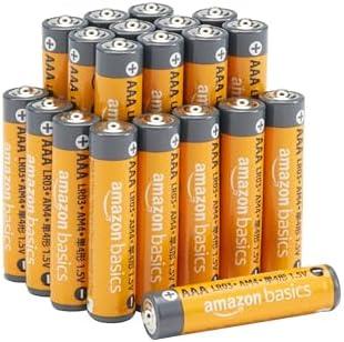 Amazon Basics AAA Alkaline HighPerformance Batteries, 1.5 Volt, 10Year Shelf Life, 20 count (Pack of 1)