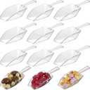 24-Mini Clear Acrylic Plastic Scoops for Candy - Ice Cream Bar, Jars, Containers, Coffee, Flour, Dessert Toppings, Buffets, Kitchen, Weddings, Parties & Concessions, Candy Buffet, 5.5" Candy Scoops