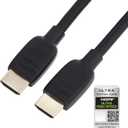 Amazon Basics HDMI 2.1 Cable, 8K@60Hz 4K@120Hz, 48 Gbps Ultra High Speed, 3 Feet, Compatible with PS5/Xbox/TV/Monitor, Black