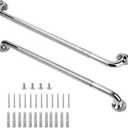 Rockgoya Shower Grab Bar, 2 Pack 32 Inch Bathroom Grab Bar, 304 Stainless Steel 1.25" Diameter Anti-Slip Handicap Grab Bar Support Shower Rail Senior Handrail Shower Safety Bar Handle