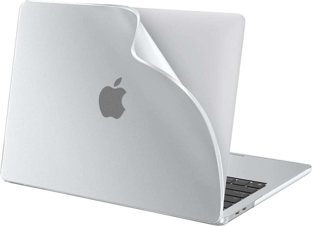 BlueSwan for MacBook Air 13.3 inch Case, 2020-2018 M1 A2337 A2179 A1932, Anti-Scratch Flexible Protective Laptop Cover with Grippy Matte Texture, Slim and Easy Installation, Frosted White