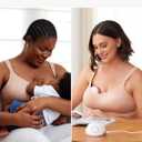 Momcozy Pumping Bra Hands Free, All-in-One Nursing Bras for Breastfeeding & Pumping, Fixed Padding for Enhanced Shape (Beige)