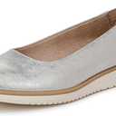 Naturalizer Womens Idea Slip on Ballet Flat (10 Wide, Silver Metallic)