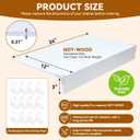Wire Shelf Cover 24 * 12, 5 PCS Wire Rack Covers for Shelves, Easy to Cut Install Shelf Covers for Wire Shelving, 0.31in Thick Wood-Look Faux PVC Shelf Covers for Pantry Closet Kitchen Bathroom,White,