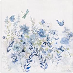 Stupell Industries 'Delicate Blue Floral Garden'| Canvas Art, 30"L x 30"W