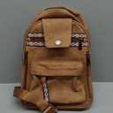 FADEON Large Sling Bag for Women, Leather Crossbody Purse Designer Anti Theft Sling Backpack, RFID Fanny Packs for Travel (Camel Brown Nubuck Style)