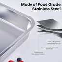 4 Inch Extra Deep Lasagna Baking Pan with Lid, 11x14 Inch 7.4QT Large Stainless Steel Nonstick Lasagna Baking Roasting Pans Casserole Dishes for Oven with Lids(M, 1 Pack)