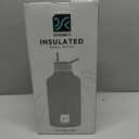 Insulated Water Bottle | Thickened Stainless Steel Vacuum Metal | Portable Sports Half Gallon Large Water Jug for Gym and Hiking with Straw, Carrier Bag, Handle Strap | BPA-Free 64 oz (Advanced Black)