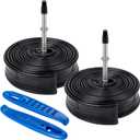 YUNSCM 2-PCS 700C Bike Tubes 700x18C/23C/25C FV48mm Presta Valve 18/25-622 700C Bicycle Inner Tubes Compatible with 700x18C 700x23C 700x25C Bike Bicycle Tire Tubes