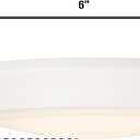 Westinghouse 6133700 Makira Traditional One-Light, 6 Inch 11 Watt Dimmable LED Indoor/Outdoor Surface Mount Fixture with Color Temperature Selection, White Finish, Frosted Acrylic Shade