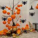 2 x Spider Scene Atmosphere Decoration, Simulated Plush Material, Hanging Black Spider Prank Toy, April Fool's or Birthday Fun Surprise Decoration and Prank Gifts(Medium Size)