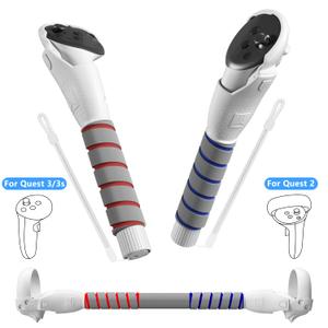 Saqico 3 in 1 Gorilla Tag Long Arms for Meta Quest 3S/3 and Oculus Meta Quest 2,Beat Saber Handles Attachment/Golf Club Extension Grips for VR Sticks Controller Accessories,Enhance VR Game Experience