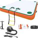 Wauffua Inflatable Floating Dock for Lakes, Thick Lake Floats for Adults, with Electric Air Pump for Inflatables, 600W