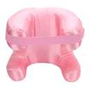 CHEOTIME Face Pillow, Silk Fabric Memory Foam Pillow Soft Cushioning Ergonomic Neck Beauty Pillow for Back Sleep (Pink)
