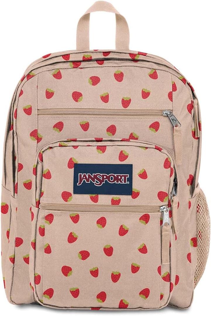 JanSport Laptop Backpack - Computer Bag with 2 Compartments, Ergonomic Shoulder Straps, 15 Laptop Sleeve, Haul Handle - Book Rucksack - Strawberry Shower