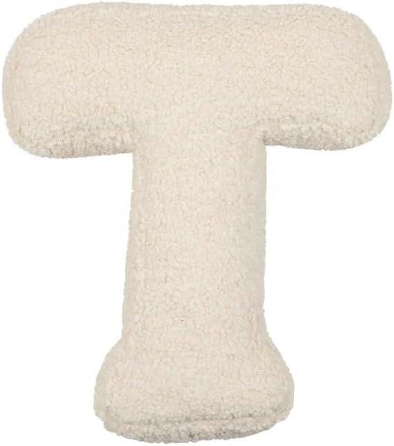 Letter Pillow English Letter Plush Pillow Cozy Lambswool Initial Throw Pillow Alphabets Letter Decorative Cushion Comforting Huggable Stuffed Cushion for Bedroom Sofa15.7 * 13.8 * 3.9 in