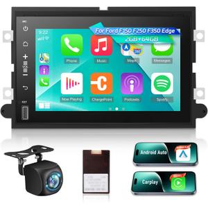 [2G+64G] Radio for Ford F150 F250 F350 Edge, Android 7 inch Touch Screen Ford F150 Car Stereo, Wireless Carplay/Android Auto/EQ Audio/1080P/SWC/Bluetooth
