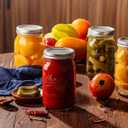 Esrentle Wide Mouth Mason Jars 32 oz - 12 Pack Large Glass Mason Jars with Airtight Lids and Bands, 1 Quart Glass Jars for Pickling, Canning, Fermenting and Food Storage, Microwave & Dishwasher Safe