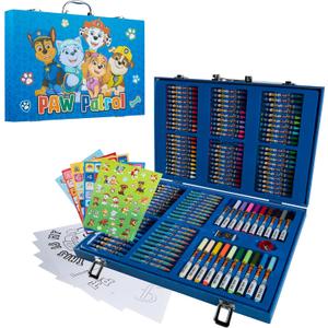 Paw Patrol Colored Pencils Art Supplies Kids Drawing Kit School Supplies Painting Kit Girls Drawing Pencils Art Kit Travel Case with Crayons Arts and Crafts for Kids 4-12