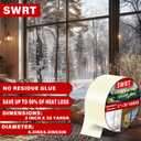 2 x SWRT 3x30yd/90ft Transparent Door and Window Weather Stripping Tape, Window Insulation for Winter, Preventing Cold Air Loss in Summer Window Seal Kit