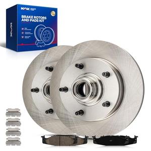KAX Front Brake Kit for Ford F-150 1994-1996, E-150 Econoline 1994 1995 1996 1997 1998 1999 2000 2001, 11.71inch Brake Rotors Pads Kit, #54013+D632 Front Brakes