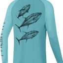 Palmyth Boys Fishing Shirts UPF 50+ Youth Sun Protection T-Shirt Long Sleeve Tee (L)