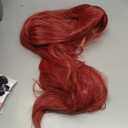 morvally 39 Inches Long Red Wig with 2 Ponytails for Women - Anime Cosplay Wigs for Womens Halloween Costume Party (Red, Adults) (Adult (Single Unit))