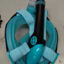 Greatever G2 Full Face Snorkel Mask with Latest Dry Top System,Foldable 180 Degree Panoramic View Snorkeling Mask with Camera Mount,Safe Breathing,Anti-Leak&Anti-Fog (Large/ X-Large, Green)