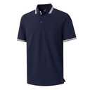 Men's Polo Shirts Short Sleeve Tipped Solid Classic Fit Pique Polo Dry Fit Performance Collared Shirt Navy Size XL