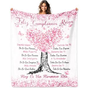 ACBEAT Birthday Gifts for Women in Spanish, Gifts for Women Birthdays Blanket 60x50in, Birthday Gift for Woman Friendship, Regalo de cumpleaos para mujere Mam Abuela Expos Hermana hija Mejor Amiga