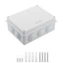 LeMotech ABS Plastic Dustproof Waterproof IP65 Junction Box Universal Electrical Project Enclosure White 7.8 x 6.1 x 3.1 inch (200 x 155 x 80 mm)