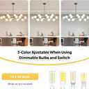 Gold Dining Room Chandelier Over Table Mid Century Modern Chandelier White Glass Globe Lampshade Linear Pendant Lighting Fixture for Living Room Dining Table 16 Lights