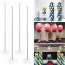 YALLOVE Balloon Column Stand Kit Set of 4, 7 Feet Height Adjustable Balloon Tower Pillar with Reusable Metal Telescopic Design for Birthday, Wedding, Baby Shower, Graduation Party Decoration