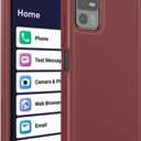 TUDIA MergeGrip for Jitterbug Smart 4 Case T608G, [Military Grade Drop Tested] Shockproof Protection Slim Rugged Dual Layer Heavy Duty Phone Cases for Senior - Burgundy