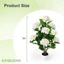 Faux Hydrangea Tree 2 Pack, 3FT White Artificial Flowering Plant