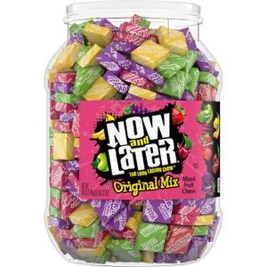 Now and Later Original Mix, Individually Wrapped Mixed Fruit Chew Candy, 60 Ounce Jar (EXP 12/31/26)