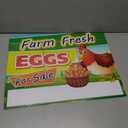 Fresh Eggs for Sale Sign, 18x24 DS Coroplast, Large Outdoor Farm Fresh Eggs Sign with Blank Space for Personal Info