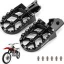 Dirt Bike Foot Pegs with Replacement Spike, Wider Footpegs, Aluminum CNC, Pedals Rests for CRF150F 03-19, CRF230F 03-19, KDX200 83-94, Surron Light Bee, Sur X160 X260 (Black)