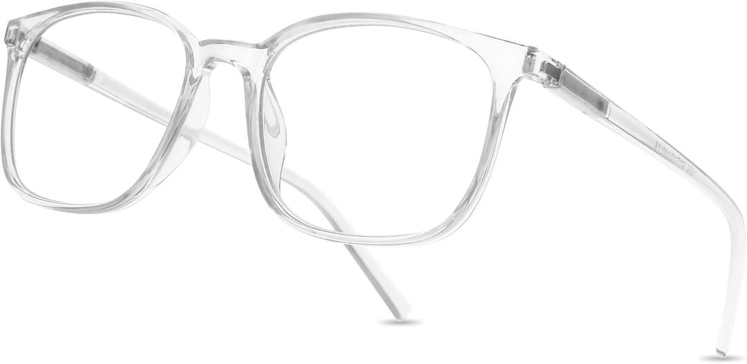 Gaoye Ultralight Blue Light Glasses for Women - Computer Protection Glasses for All Day Comfort - Anti UV Glare & Eyestrain (White, M)