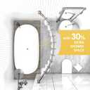 Chrsouly Adjustable Curved Shower Rod, 42-72 inches Extra Wide Shower Curtain Rod, Rust proof, Premium Stainless Steel, Curved Shower Curtain Rod for Bathroom, Need to Drill, Nickel