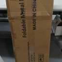 Himix Storage Shelves with 20 Hooks, 4-Tier Foldable Shelves for Storage, Folding Shelf Unit Pantry Shelves with Wheels, Metal Shelving Storage Rack Shelf for Kitchen Garage Home, Black - No Assembly