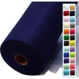 Navy Blue Tulle Fabric Rolls 54 Inch by 40 Yards Tulle Bolt Spool for Wedding Decorations DIY Tutu Baby Shower Table Skirt Ceiling Decor Birthday Party Craft Supplies