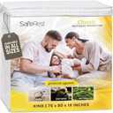 SafeRest Waterproof Mattress Protector King Size – Absorbent Breathable Soft Fitted Bed Cover with 18" Deep Stretchable Pockets – Machine Washable King Mattress Cover