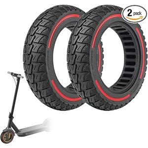 60/70-6.5 Solid Tire 10 Inch 10x2.5 for Segway Ninebot Max G30 G30P G30LP Gotrax G5 G6 Electric Scooters, Puncture-proof, Tubeless Rubber Tires Front or Rear Replacement, 2pc (Red) 60/70-6.5 Solid Tire 10 Inch 10x2.5 for Segway Ninebot Max G30 G30P G30LP Gotrax G5 G6 Electric Scooters, Puncture-proof, Tubeless Rubber Tires Front or Rear Replacement, 2pc (Red)