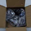 2 inch Swivel Caster Wheels, Heavy Duty Plate Casters with Safety Brake Total Capacity 600lbs for Set of 4 (2 with Brakes and 2 Without)